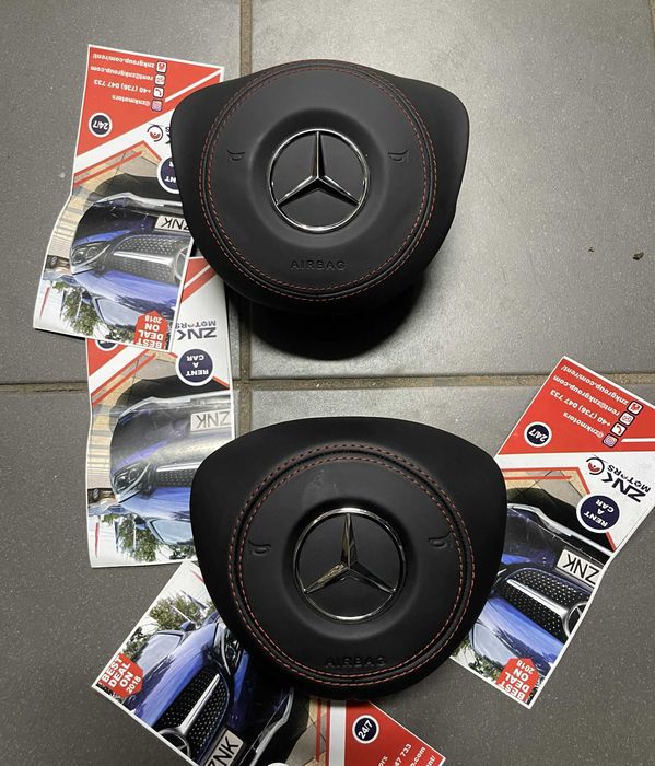 Mercedes Benz - airbag volan cusut in piele compatibil 2013 - 2019 AMG