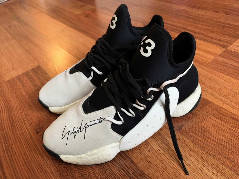 Adidas Y3 BYW Bball "White/Black" by YOHJI_Marime 44_ ORIGINALI