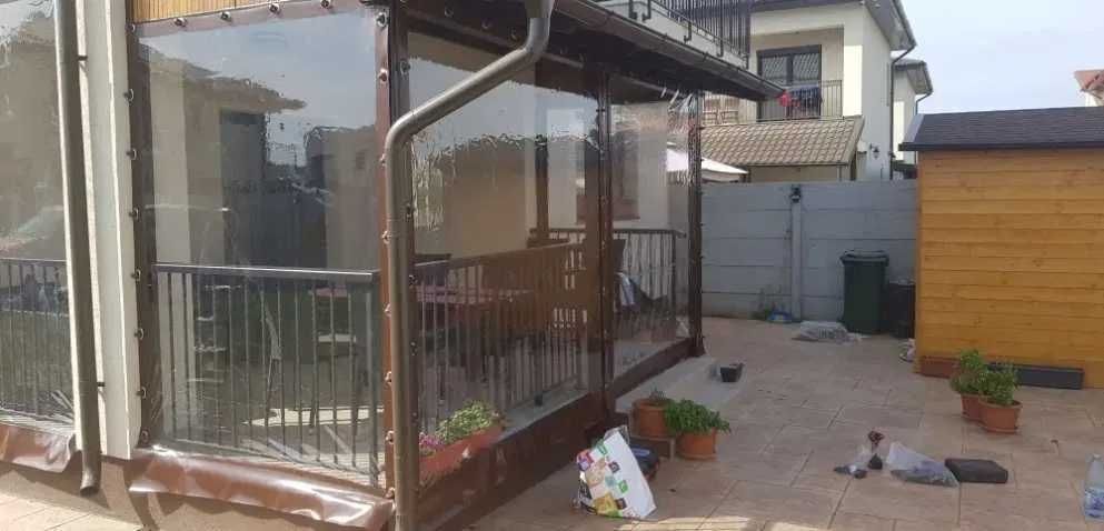 Folie Crystal Transparenta Inchidere Terasa Foisor Rulou Prelata PVC