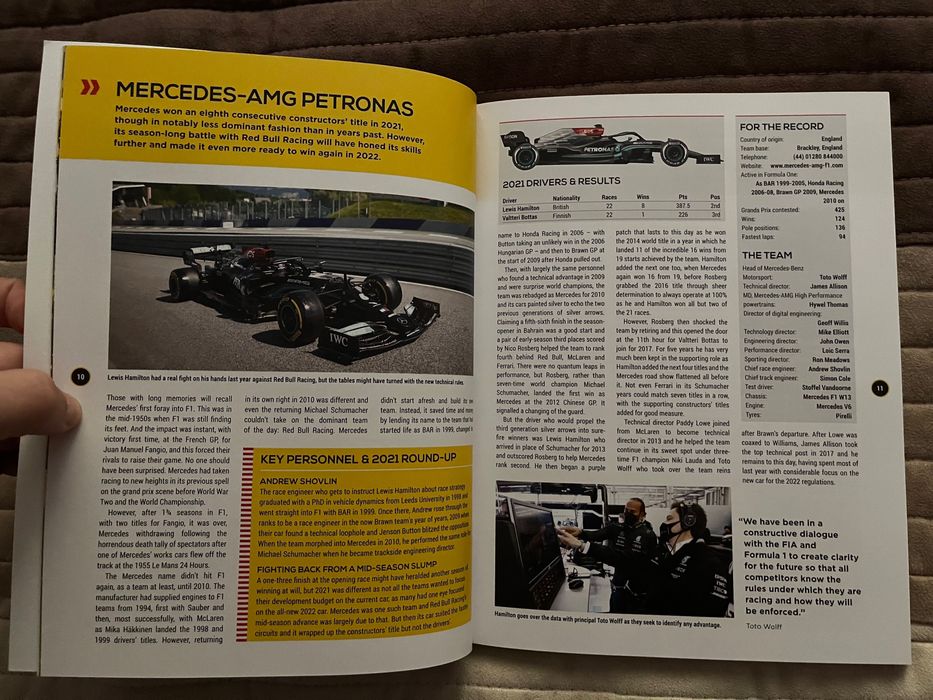 Годишник на F1 за сезон 2022г.