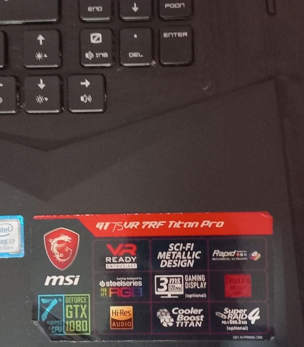 Laptop gaming  MSI  Titan pro
