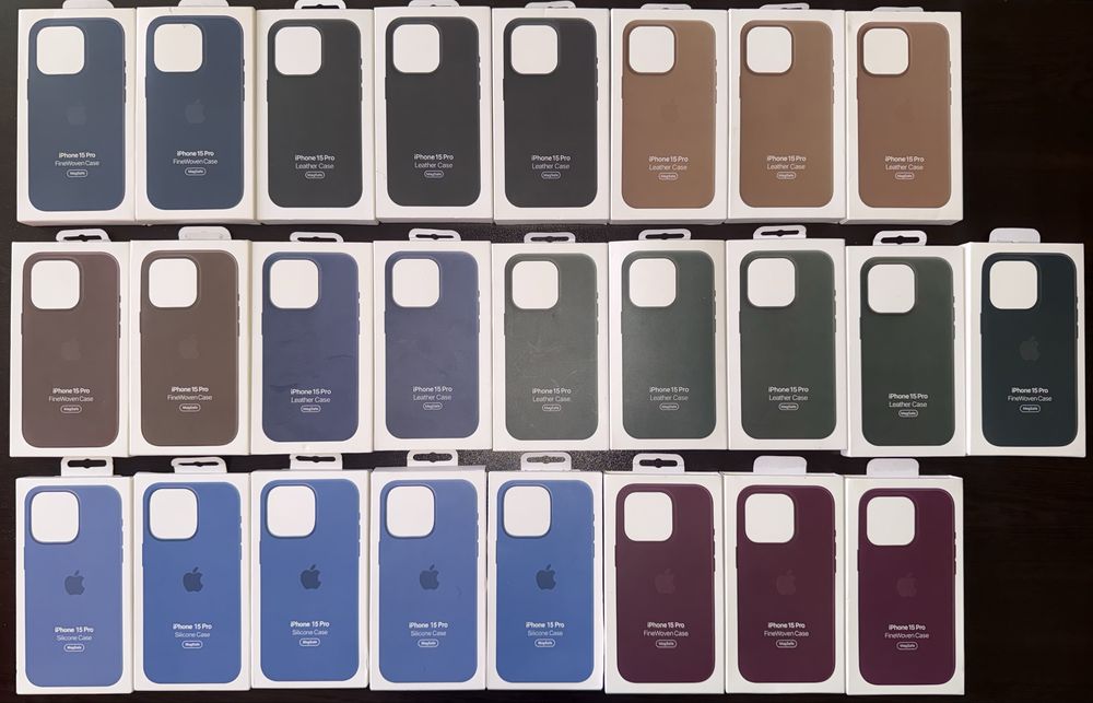 Оригинални кейсове за iPhone 15 Pro – FineWoven / Leather / Silicone