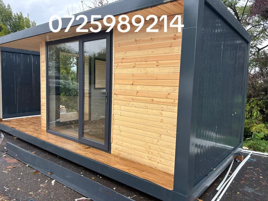 Vand container modular cu terasa si grup sanitar