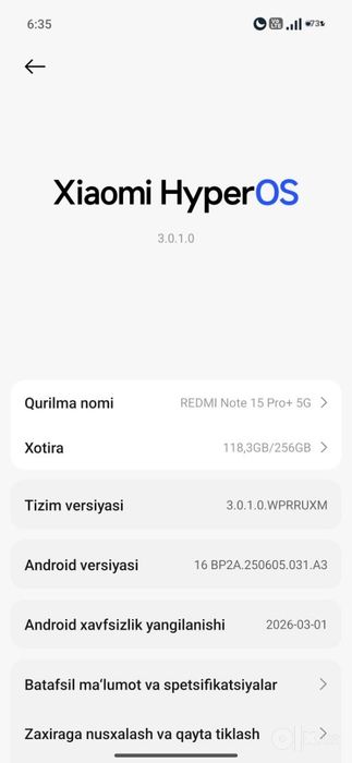 Redmi not 15 pro pluse
