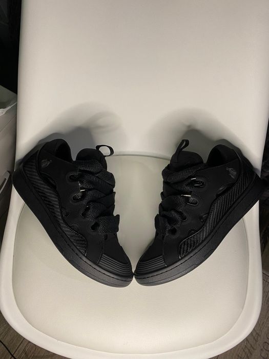 Lanvin Curb Sneakers Plain Black