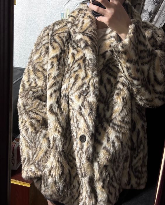 Шуба женская леопард