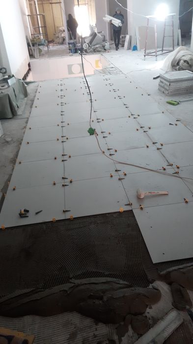 Кафель, ламинат, левкас, покраска