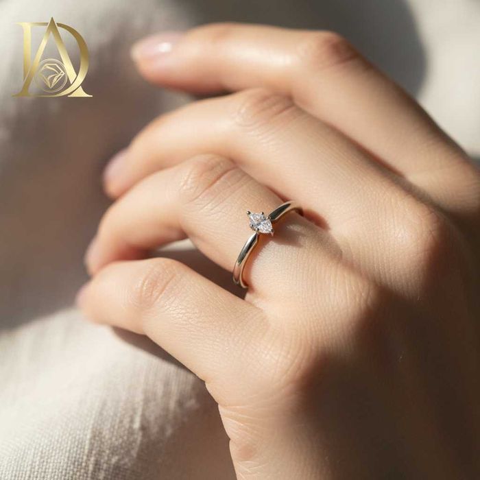 Нов Златен Пръстен с 0.20кт Естествен Диамант