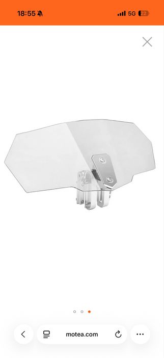 Spoiler extensie parbriz motocicletă Airoad VP17 universal transparent