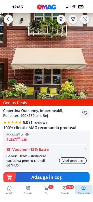 Copertina balcon, terasa