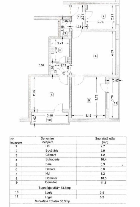 Apartament 3 camere, Andrei Mureseanu (ID:T531)
