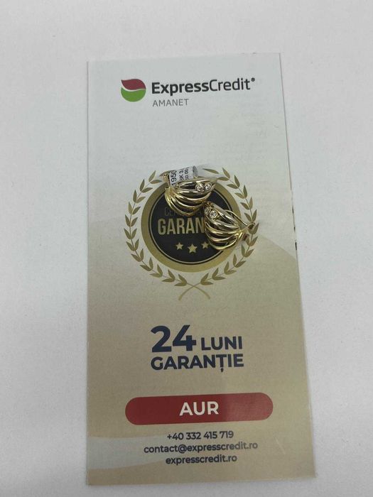 Cercei aur 18K 3.07g ( AG50 Galata B8177 ) - Garantie 2 ani!