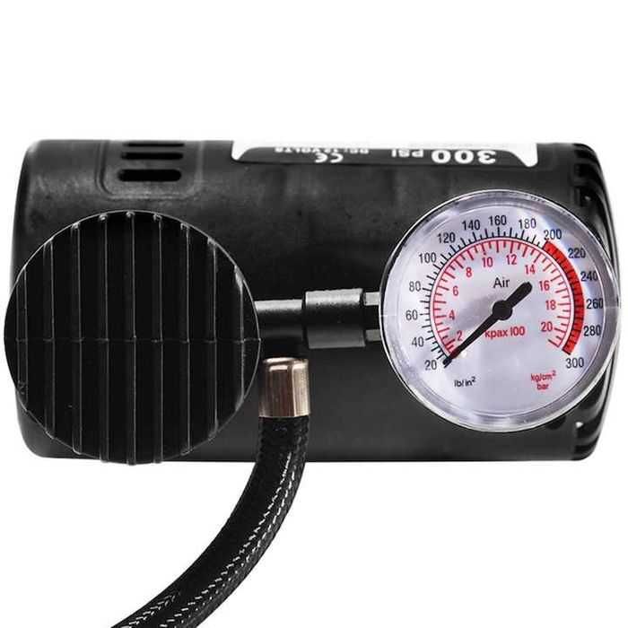 Compresor auto universal, 12V, 300PSI;20,7BAR,cu manometru,nou