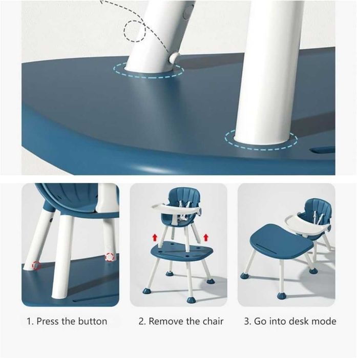 4-в-1 трансформируемый детский стульчик для младенцев и малышей