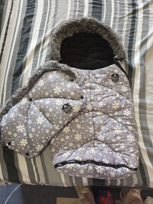 Зимен чувал за количка + ръкавица за дръжка