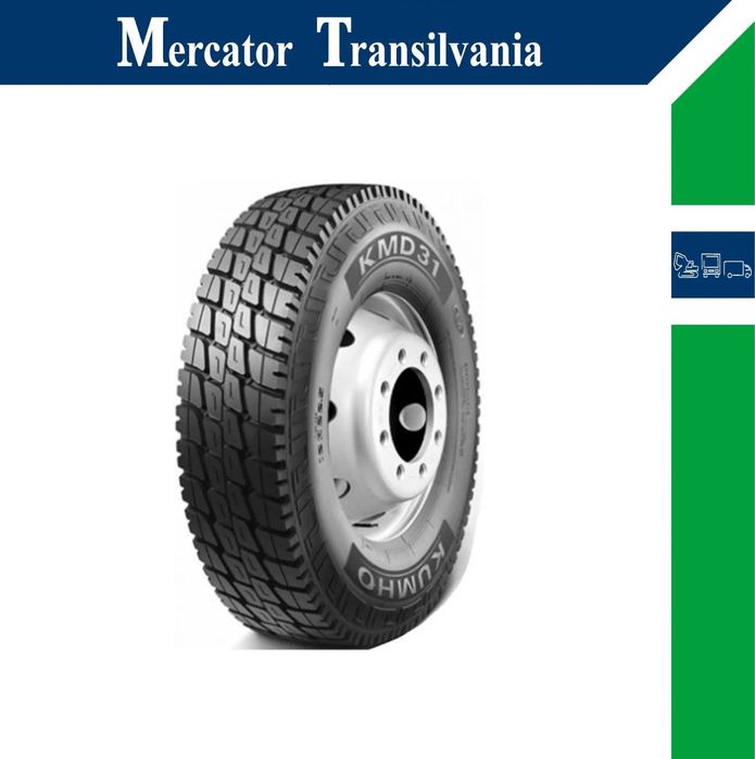 Anvelopa NOUA 13R22.5 Kumho KMD31, M+S*, ON/OFF Mixt, Tractiune, 156/150K/E/B
