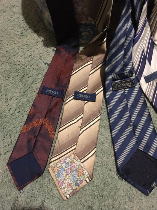 12 луксозни вратовръзки Kenzo Azzaro Zara Celio 100% коприна