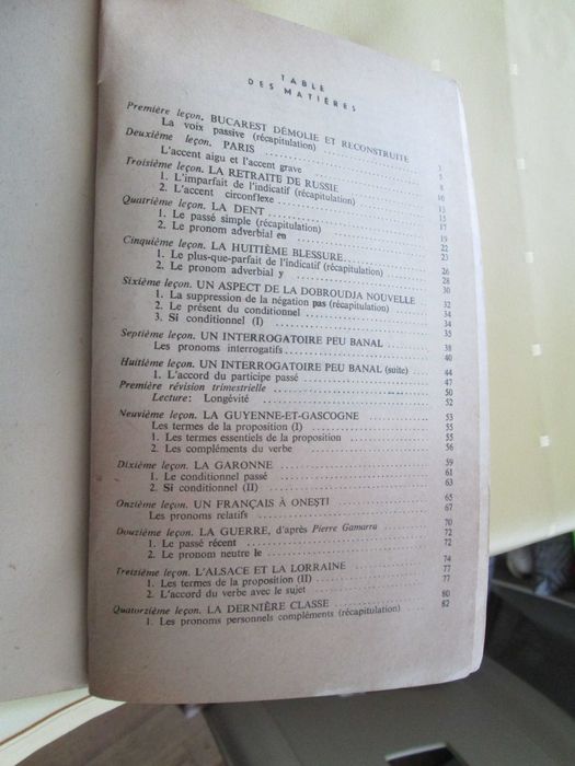 1964  carte Manual de lb franceza cl X