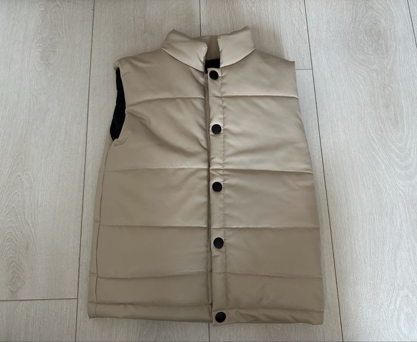 Vestă matlasată pentru copii, bej / crem, 4 ani (104), Nouă