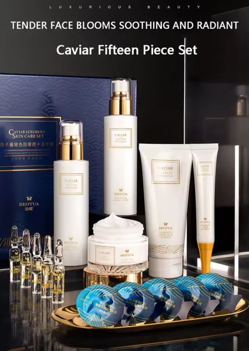 Set Cosmetic Caviar 15 Piese pentru Îngrijirea Pielii