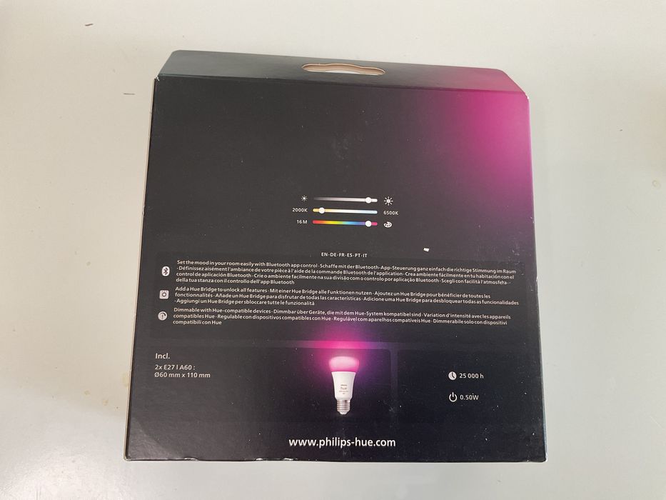 SET 2x bec LED dimabil Philips Hue White And Color Ambience E27