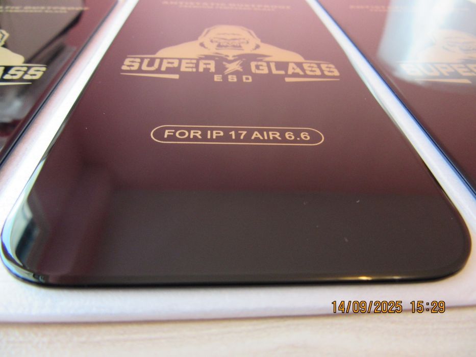 Apple iPhone 17 / Pro / Max / Air / ESD Full Glue Стъклен протектор