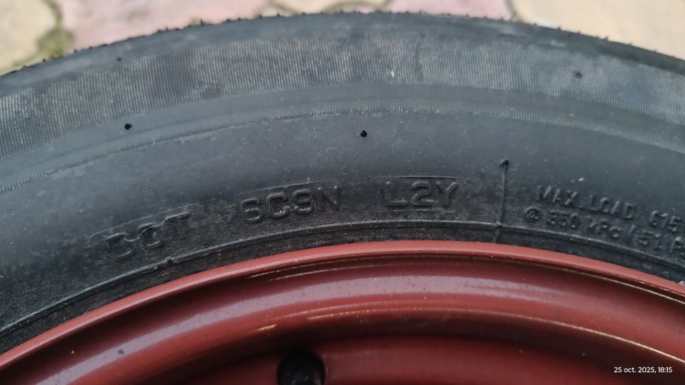 Rezerva cauciu+janta Peugeot R15