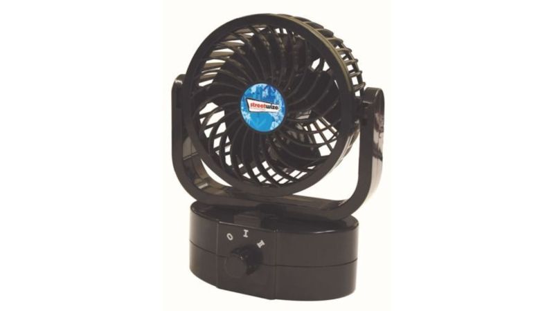 Ventilator auto Streetwize Cyclone 12V, oscilant, 16x16x11cm