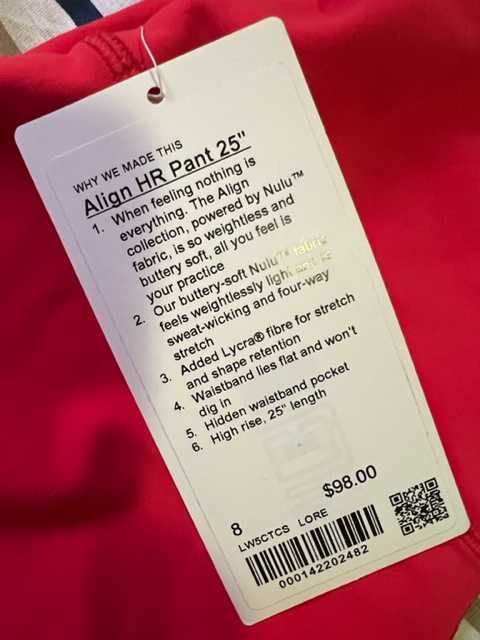 Lululemon colanti Align High-Rise Pant 25" marime 8