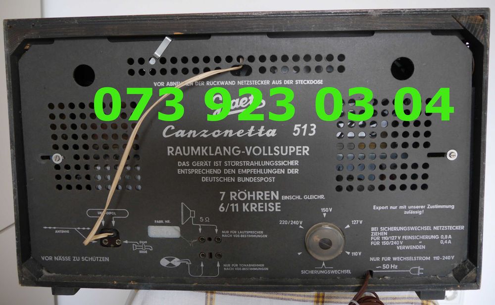 Radio vintage Graetz Canzonetta A 513 – stare foarte bună