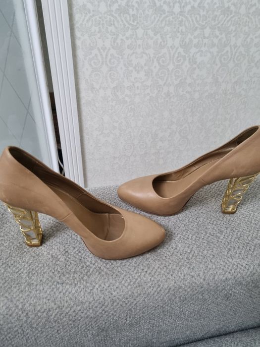 Кожаные туфли, размер 38-39