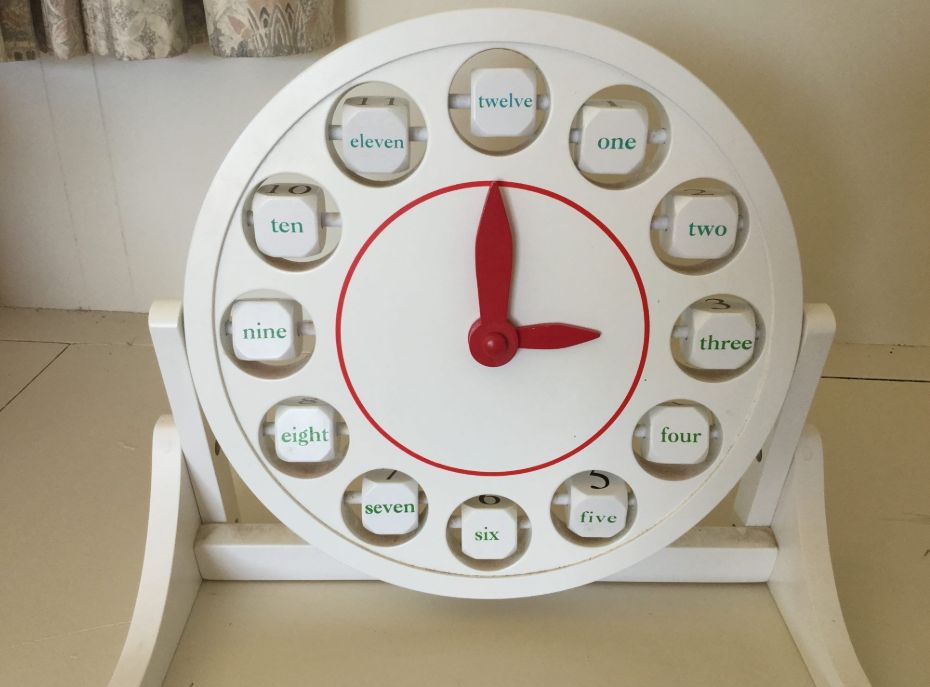 Образователен голям дървен часовник на стойка НАМАЛЕНА ЦЕНА!