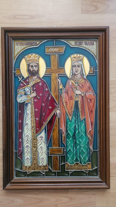 Icoana pictata pe geam