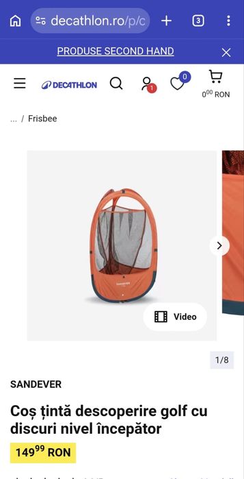 Coș țintă golf cu discuri
