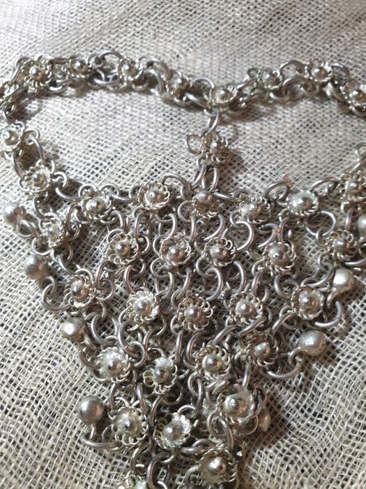 Арабски посребрен пръстен-гривна