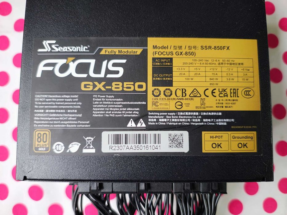 Sursa Seasonic Focus GX-850, 80+ Gold, 850W.