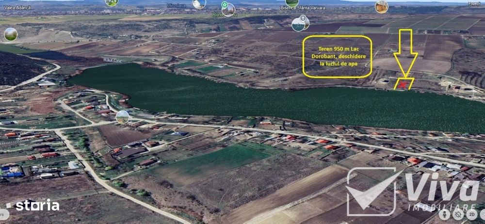 Lac Dorobanț, 950 mp teren, deschidere direct la lac