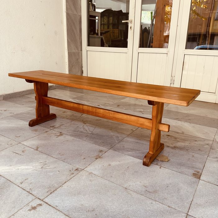 Масивна дървена пейка в рустикален стил – ръчна изработка