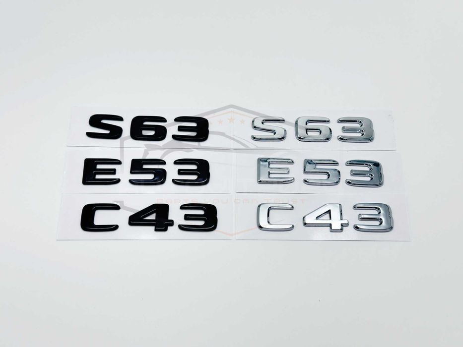 Мерцедес емблема бадж – E53, AMG, TURBO 4MATIC