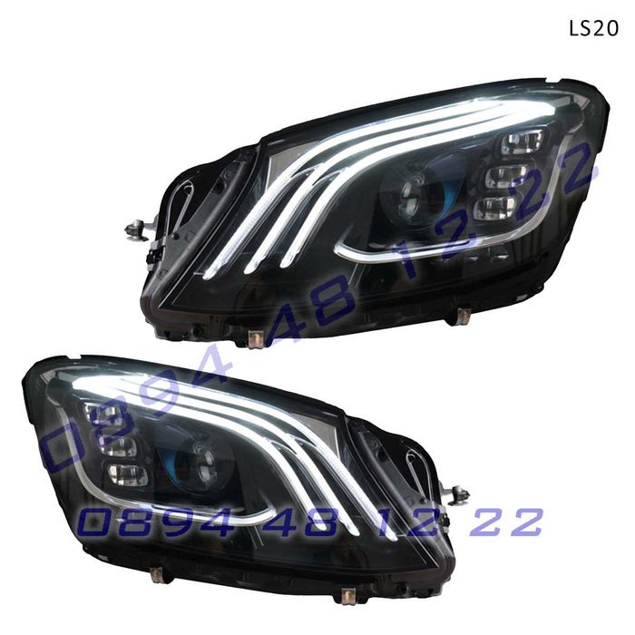 LED тунинг фейслифт фарове Mercedes S W222 14-17 анимация мерцедес с