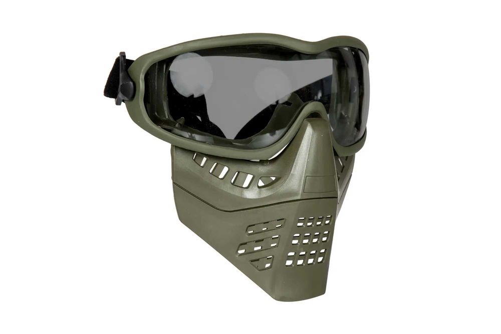 Mască Airsoft ANT Cu Ochelari De Protecție Ultimate Tactical OLIVE