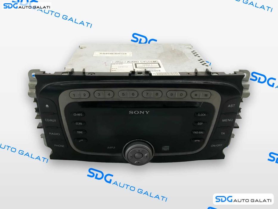 Radio CD Player Audio Sony MP3 Ford C-Max 2004 - 2010 Cod 7M5T-18C939-JD, VP6M2F-18C821-AE [LR11518]