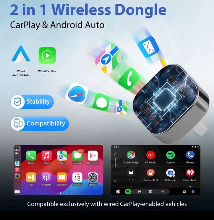 Adaptor Wireless CarPlay & Android Auto