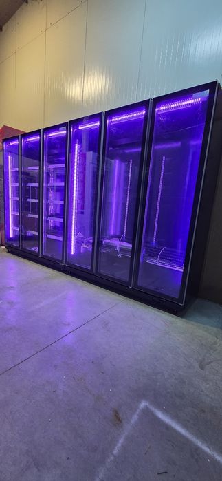 Vitrina frigorifica 3 uși băuturi lactate flori