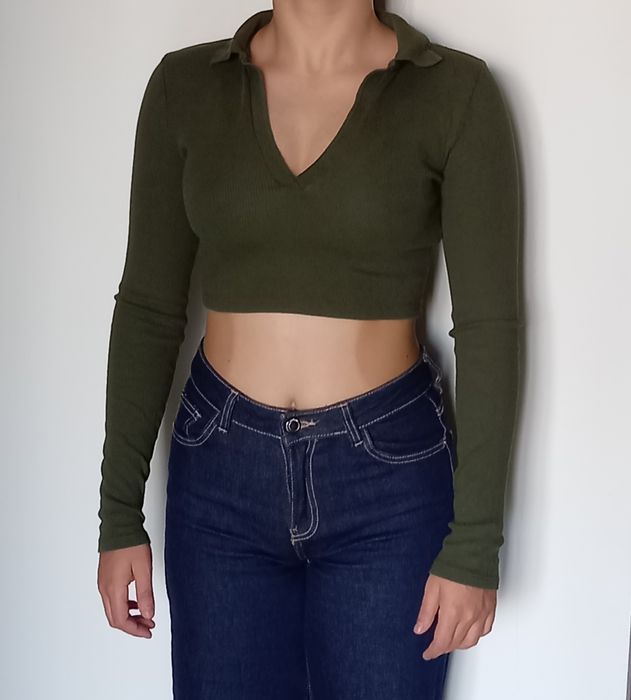 Зелен crop top от ZARA