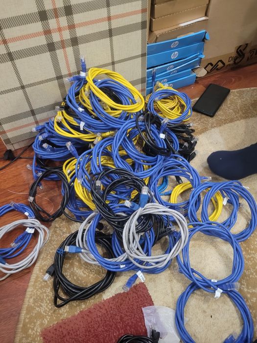 Rj 45 кабель. Бу
