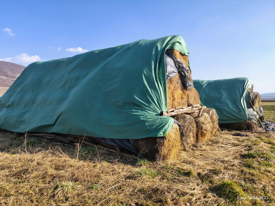 Baloți lucerna coasa a 4 a și baloți paie