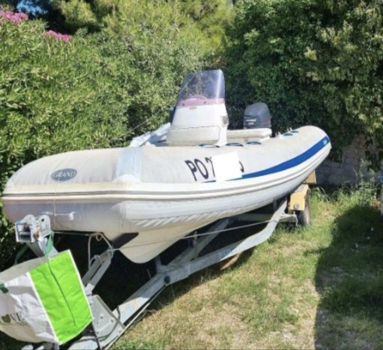 Rib Лодка Grand  470 с двигател 50kc и колесар