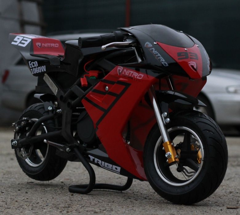 Motocicleta electrica pentru Copii, NITRO Eco TRIBO 1060W 36V #RED