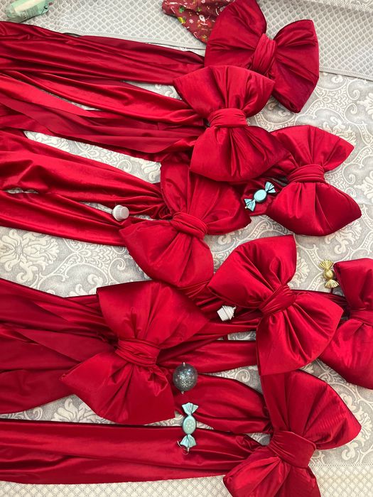 Бант на елку шьем сами